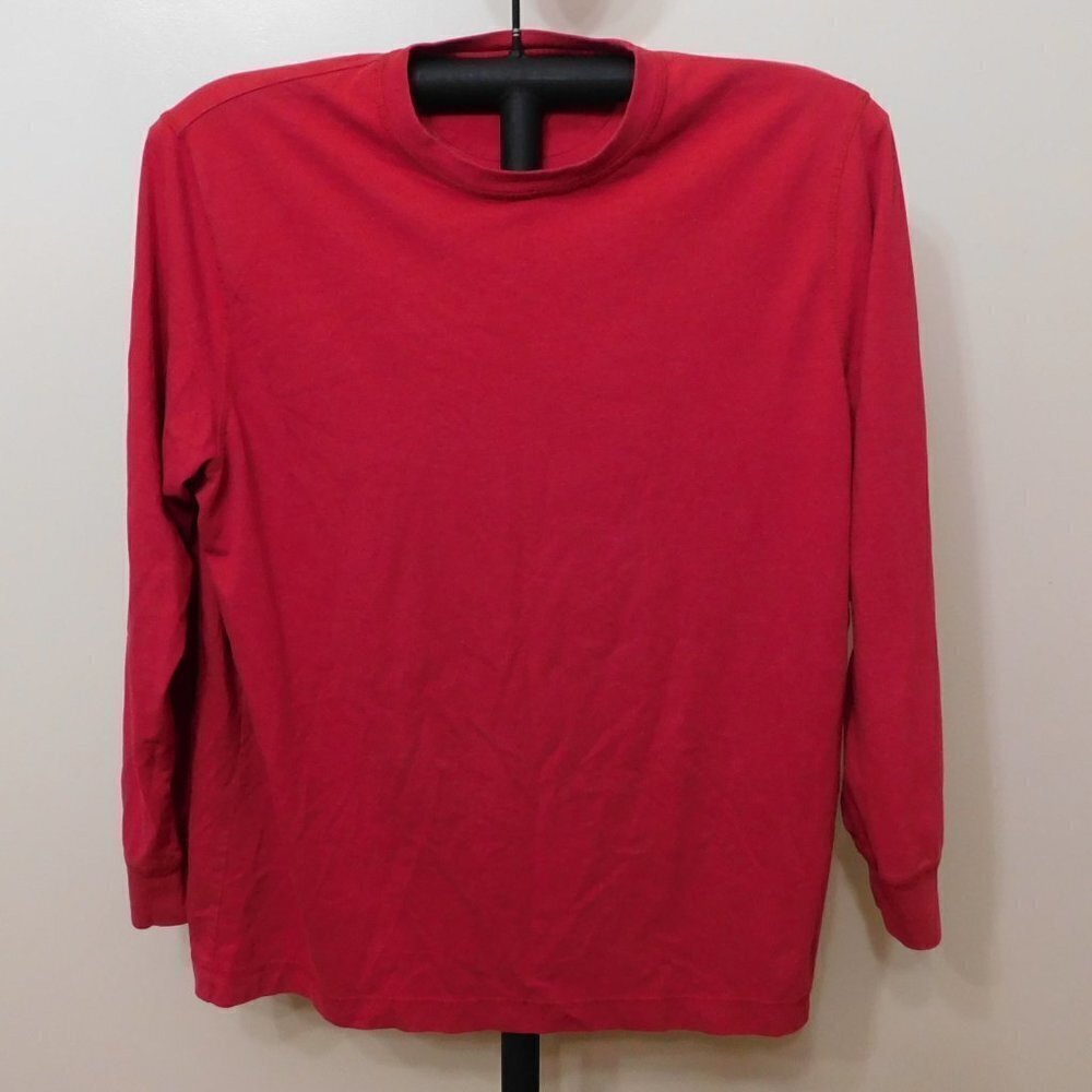 Chaps Red Men's Long Sleeve Crew Neck Shirt - XL